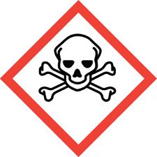 Poisonous Hazard Material Warning Symbol, GFS Chemicals